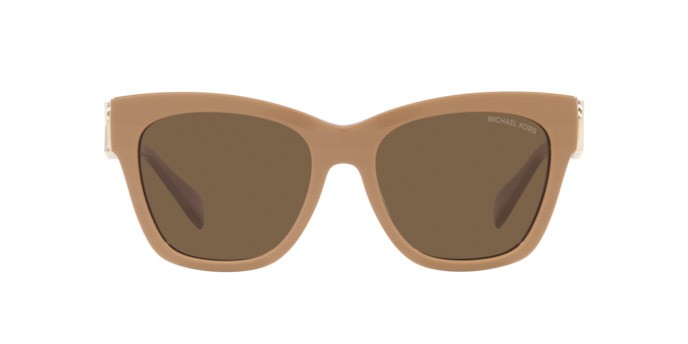 Occhiali da sole Michael Kors Empire Square MK 2182U (355573) colore camel solid forma farfalla lenti marrone tinta unita
