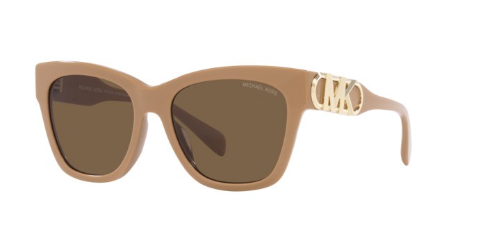 Occhiali da sole Michael Kors Empire Square MK 2182U (355573) colore camel solid forma farfalla lenti marrone tinta unita