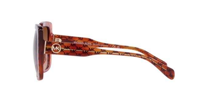 Occhiali da sole Michael Kors Mallorca MK 2183U (35553B) colore amber mk heritage forma quadrato lenti marrone sfumato