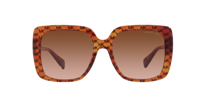 Occhiali da sole Michael Kors Mallorca MK 2183U (35553B) colore amber mk heritage forma quadrato lenti marrone sfumato