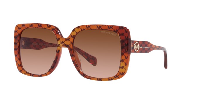 Occhiali da sole Michael Kors Mallorca MK 2183U (35553B) colore amber mk heritage forma quadrato lenti marrone sfumato