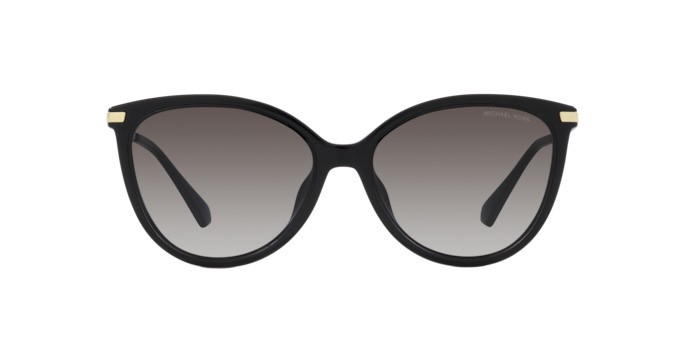 Occhiali da sole Michael Kors Dupont MK 2184U (30058G) colore nero forma cat eye lenti grigio scuro sfumato