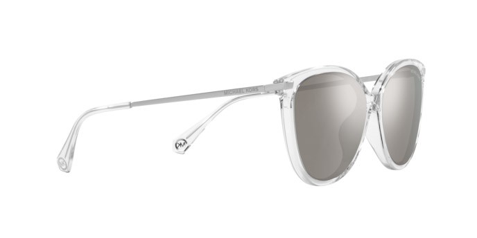 Occhiali da sole Michael Kors Dupont MK 2184U (30156G) colore trasparente forma cat eye lenti argento specchiato