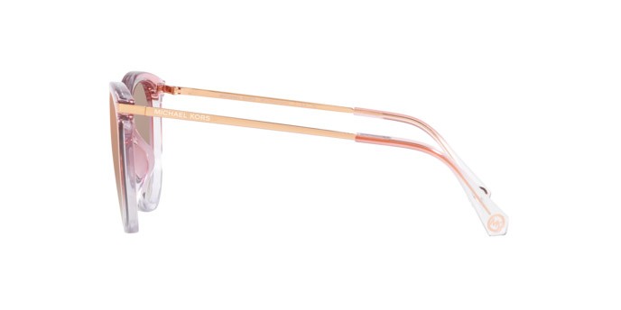 Occhiali da sole Michael Kors Dupont MK 2184U (32556F) colore pink to clear forma cat eye lenti rose gold gradient