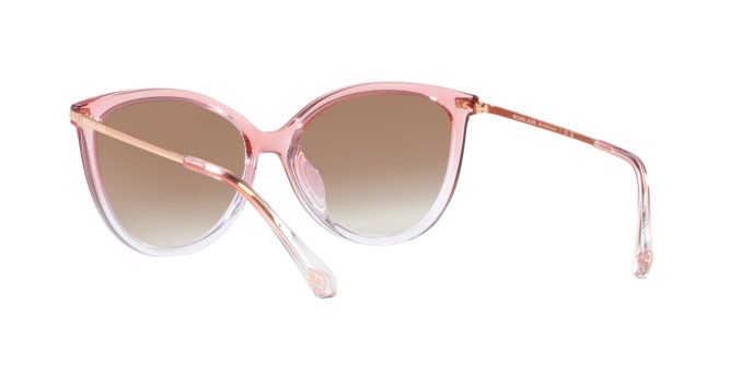 Occhiali da sole Michael Kors Dupont MK 2184U (32556F) colore pink to clear forma cat eye lenti rose gold gradient