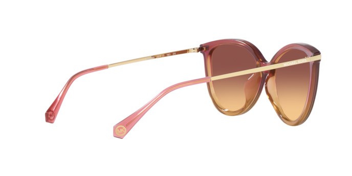 Occhiali da sole Michael Kors Dupont MK 2184U (325678) colore dusty rose light brown forma cat eye lenti purple amber gradient