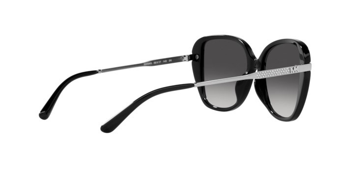 Occhiali da sole Michael Kors Flatiron MK 2185BU (30058G) colore nero forma quadrato lenti grigio scuro sfumato