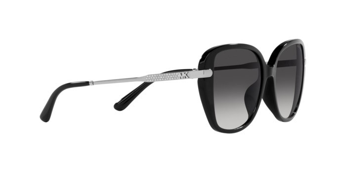 Occhiali da sole Michael Kors Flatiron MK 2185BU (30058G) colore nero forma quadrato lenti grigio scuro sfumato