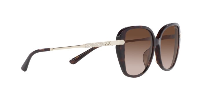 Occhiali da sole Michael Kors Flatiron MK 2185BU (300613) colore tartarugato scuro forma quadrato lenti marrone sfumato