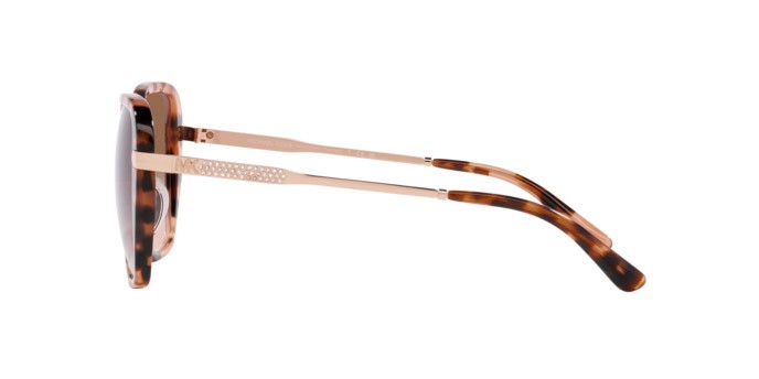Occhiali da sole Michael Kors Flatiron MK 2185BU (344913) colore rosa tartarugato forma quadrato lenti marrone sfumato rosa