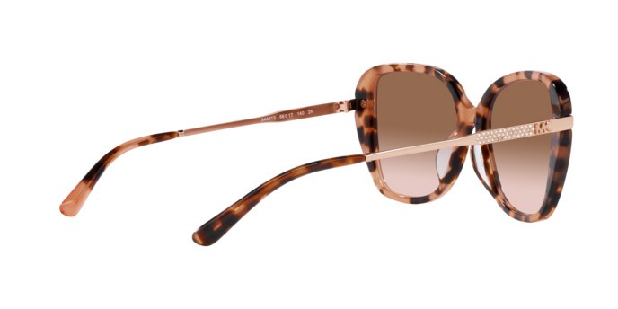 Occhiali da sole Michael Kors Flatiron MK 2185BU (344913) colore rosa tartarugato forma quadrato lenti marrone sfumato rosa