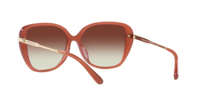 Occhiali da sole Michael Kors Flatiron MK 2185BU (354813) colore milky primrose forma quadrato lenti marrone sfumato sunset