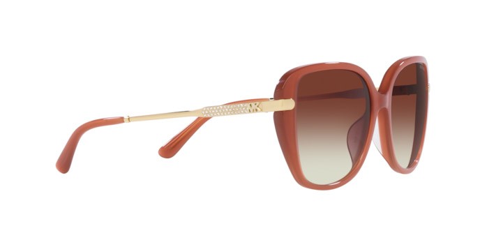 Occhiali da sole Michael Kors Flatiron MK 2185BU (354813) colore milky primrose forma quadrato lenti marrone sfumato sunset