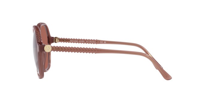 Occhiali da sole Michael Kors Bali MK 2186U (35481L) colore milky primrose forma irregolare lenti brown sunset polarized