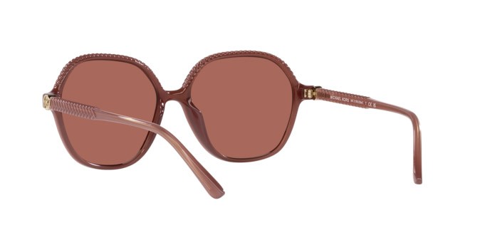 Occhiali da sole Michael Kors Bali MK 2186U (35481L) colore milky primrose forma irregolare lenti brown sunset polarized
