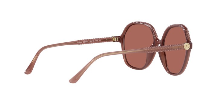 Occhiali da sole Michael Kors Bali MK 2186U (35481L) colore milky primrose forma irregolare lenti brown sunset polarized