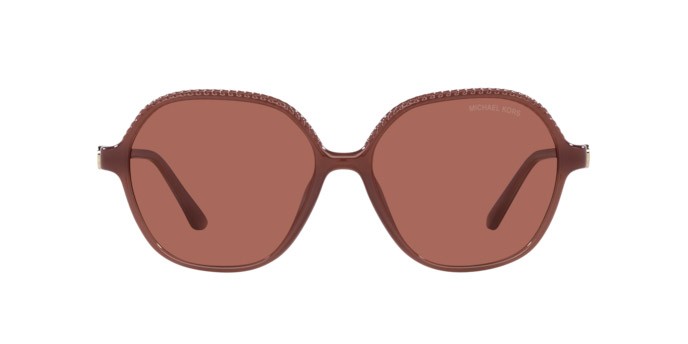 Occhiali da sole Michael Kors Bali MK 2186U (35481L) colore milky primrose forma irregolare lenti brown sunset polarized