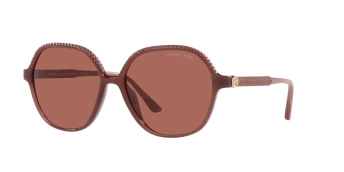 Occhiali da sole Michael Kors Bali MK 2186U (35481L) colore milky primrose forma irregolare lenti brown sunset polarized