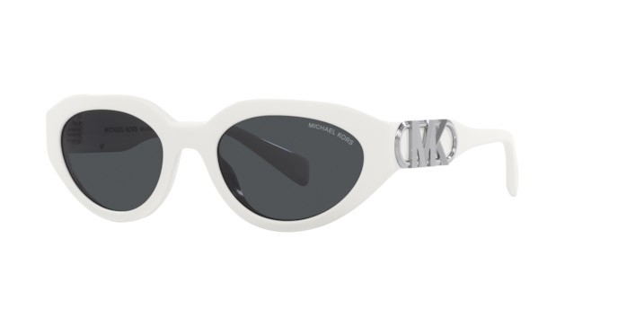 Sonnenbrillen Michael Kors Empire Oval MK 2192 (310087) farbe bianco ottico form oval gläser grigio tinta unita