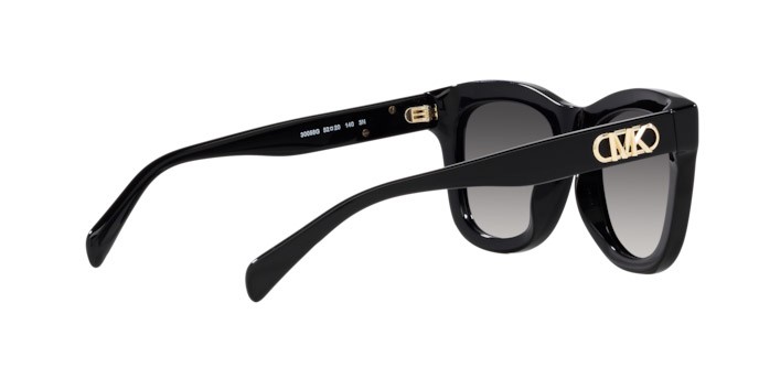 Sunglasses Michael Kors Empire Square 4 MK 2193U (30058G) color nero shape square lenses grigio chiaro sfumato