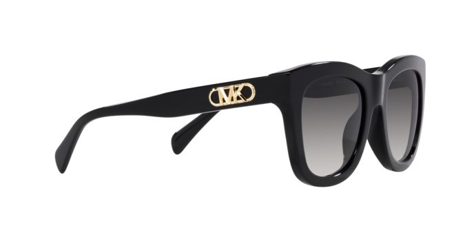 Sunglasses Michael Kors Empire Square 4 MK 2193U (30058G) color nero shape square lenses grigio chiaro sfumato