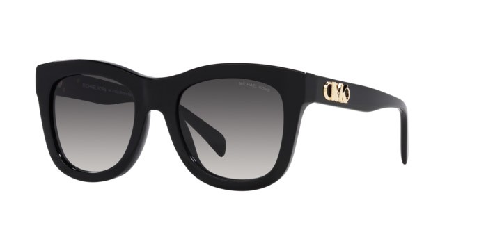 Sunglasses Michael Kors Empire Square 4 MK 2193U (30058G) color nero shape square lenses grigio chiaro sfumato