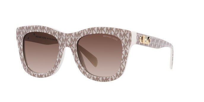 Sonnenbrillen Michael Kors Empire Square 4 MK 2193U (310313) farbe avorio form quadratisch gläser marrone chiaro sfumato marrone scuro