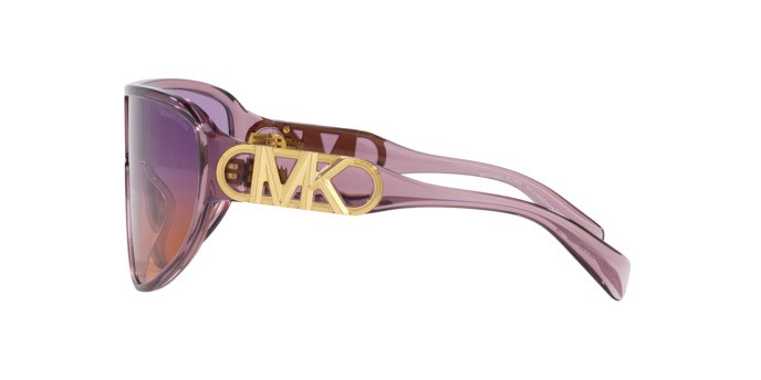 Sonnenbrillen Michael Kors Empire Shield MK 2194 (3738EL) farbe viola trasparente form unregelmäßig gläser violetto sfumato arancione