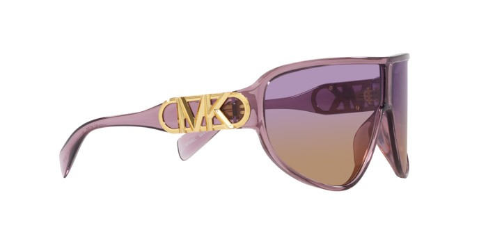 Sonnenbrillen Michael Kors Empire Shield MK 2194 (3738EL) farbe viola trasparente form unregelmäßig gläser violetto sfumato arancione