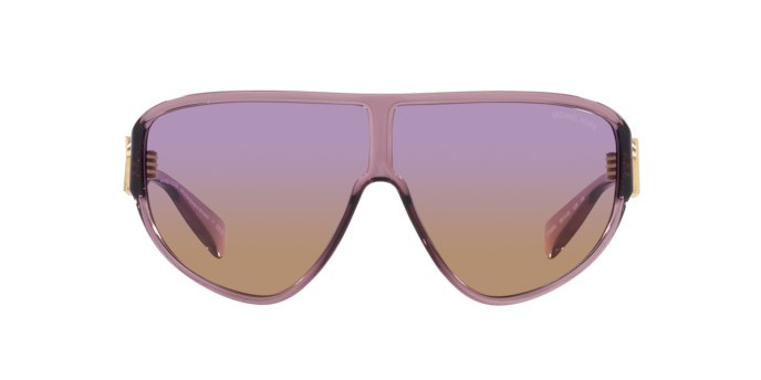 Sonnenbrillen Michael Kors Empire Shield MK 2194 (3738EL) farbe viola trasparente form unregelmäßig gläser violetto sfumato arancione