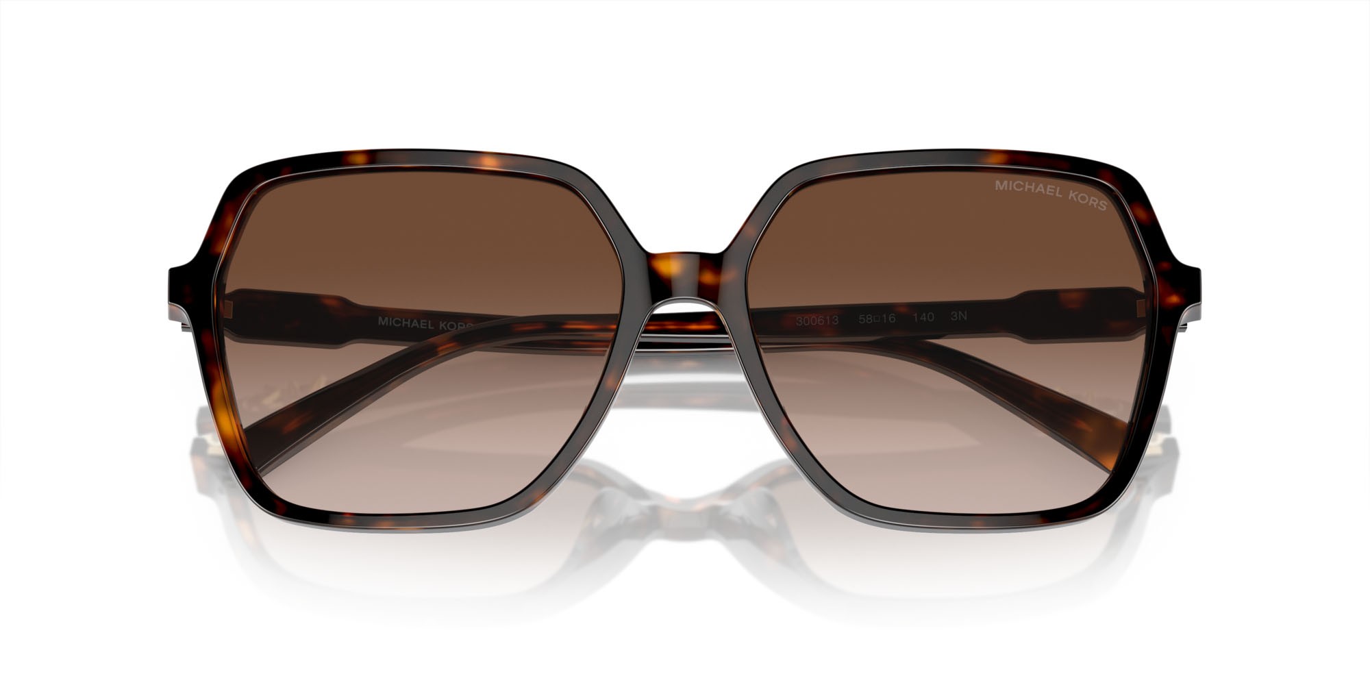 Occhiali da sole Michael Kors Jasper MK 2196U (300613) colore tartarugato scuro forma quadrato lenti marrone sfumato