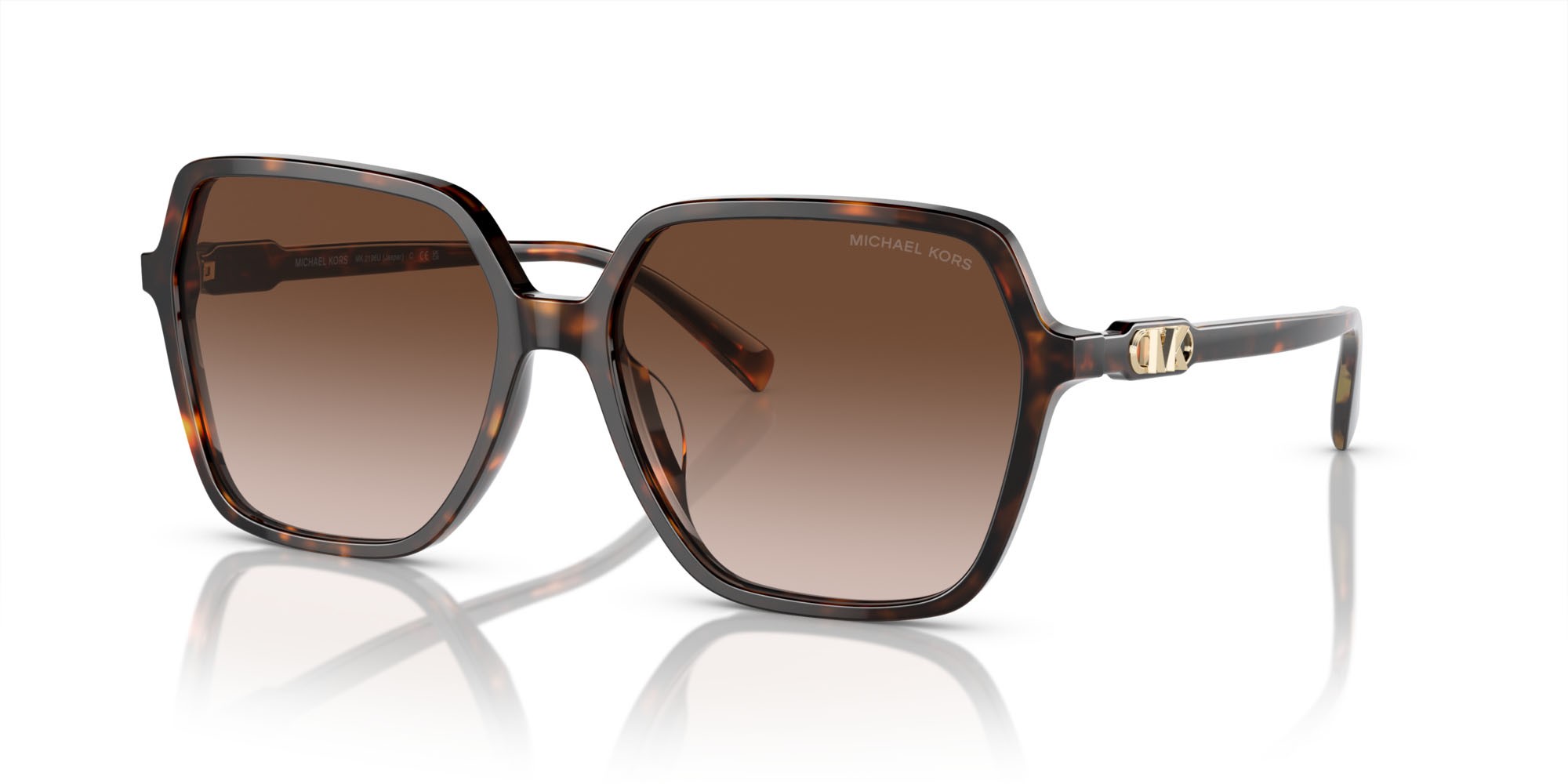 Occhiali da sole Michael Kors Jasper MK 2196U (300613) colore tartarugato scuro forma quadrato lenti marrone sfumato