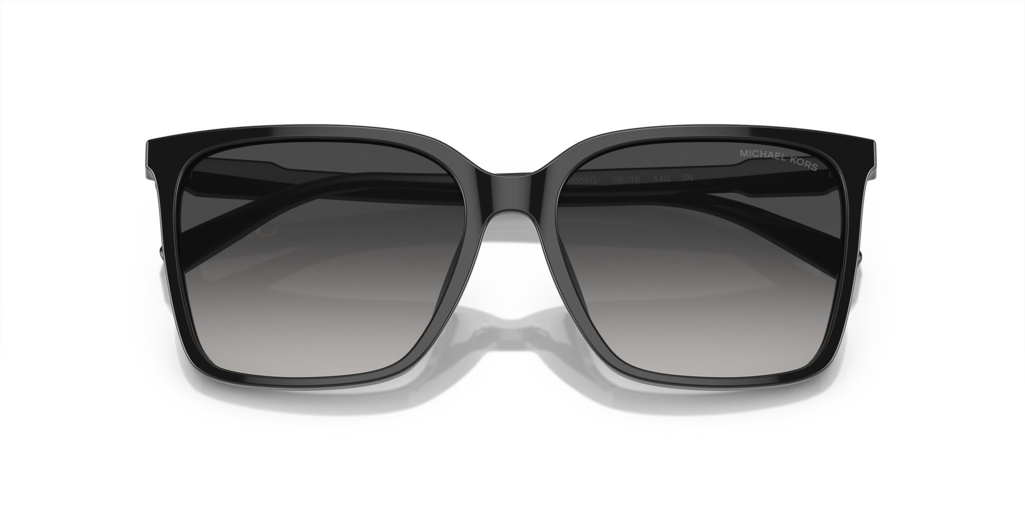 Occhiali da sole Michael Kors Canberra MK 2197U (30058G) colore nero forma rotondo lenti grigio scuro sfumato