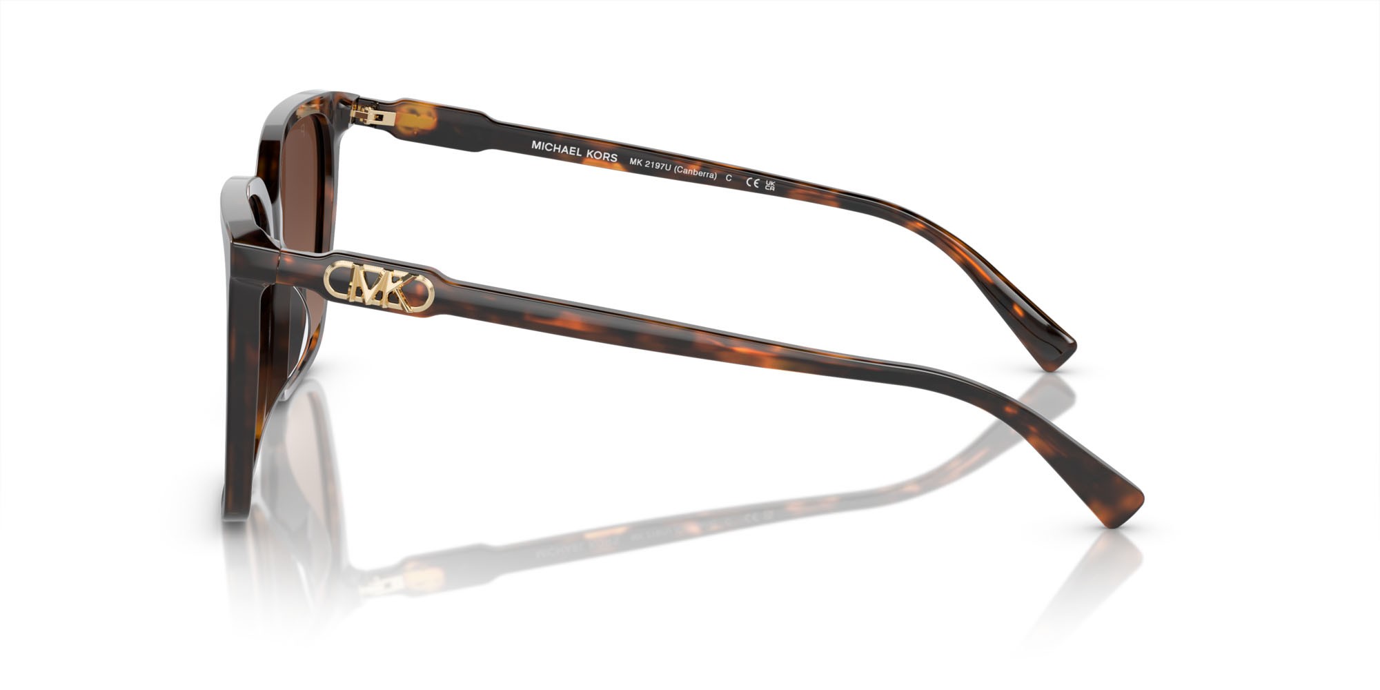 Occhiali da sole Michael Kors Canberra MK 2197U (3006T5) colore tartarugato scuro forma rotondo lenti polarizzata marrone sfumato