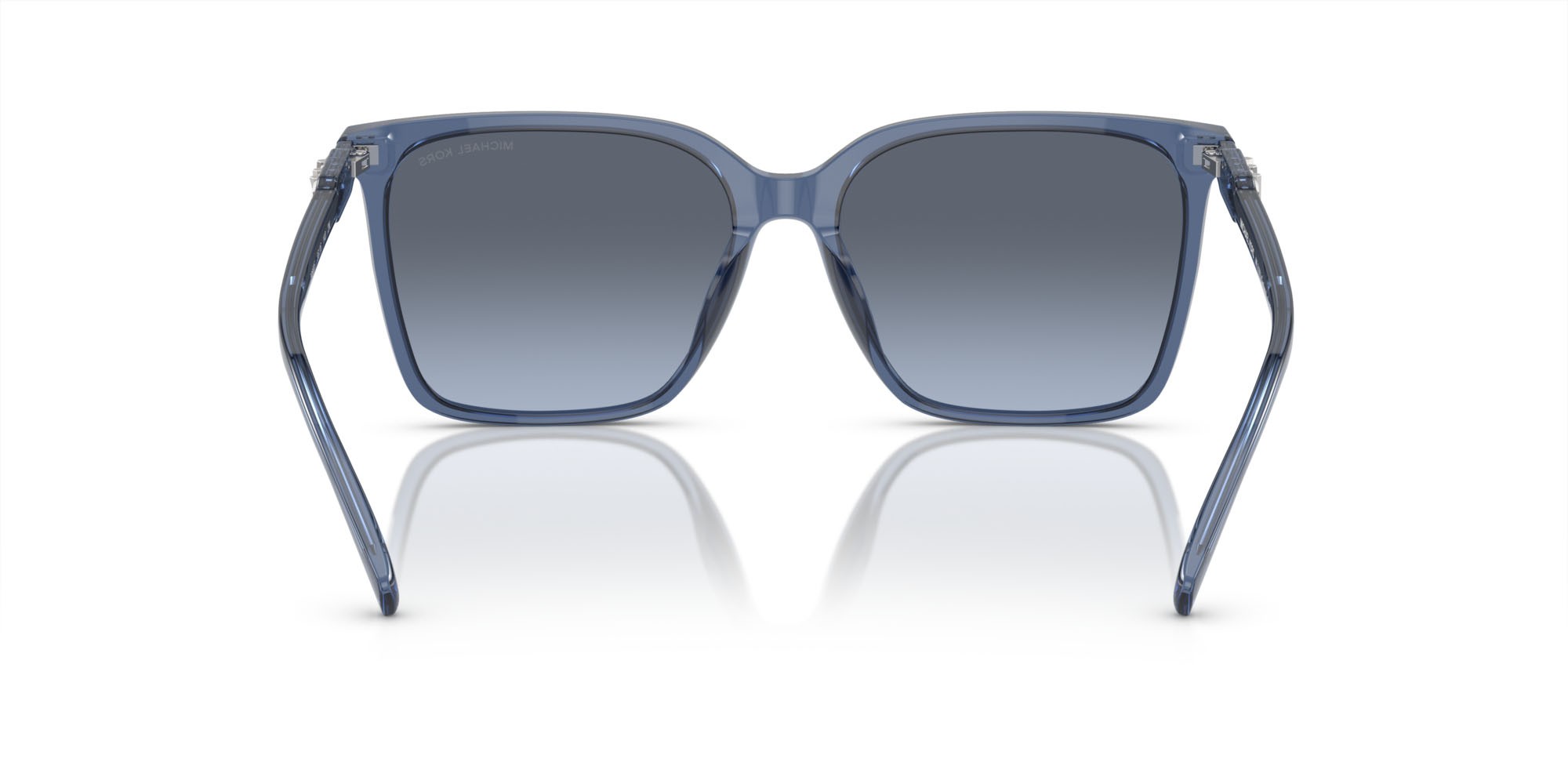 Sonnenbrillen Michael Kors Canberra MK 2197U (39568F) farbe blu trasparente form rund gläser blu sfumato