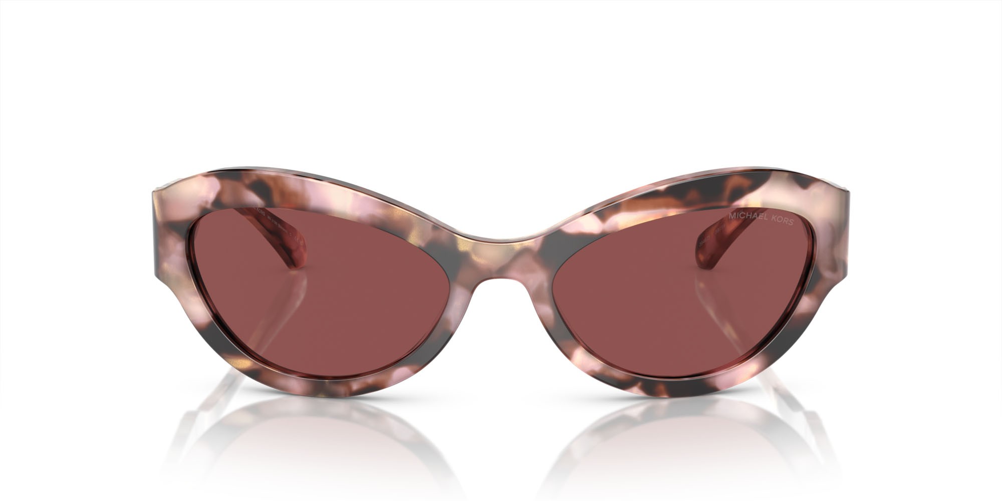 Sonnenbrillen Michael Kors Burano MK 2198 (394675) farbe rosa perlato tartarugato form oval gläser cordovan