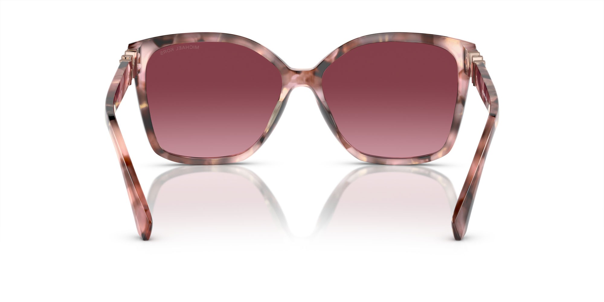 Sonnenbrillen Michael Kors Malia MK 2201 (39468H) farbe rosa perlato tartarugato form quadratisch gläser borgogna sfumato