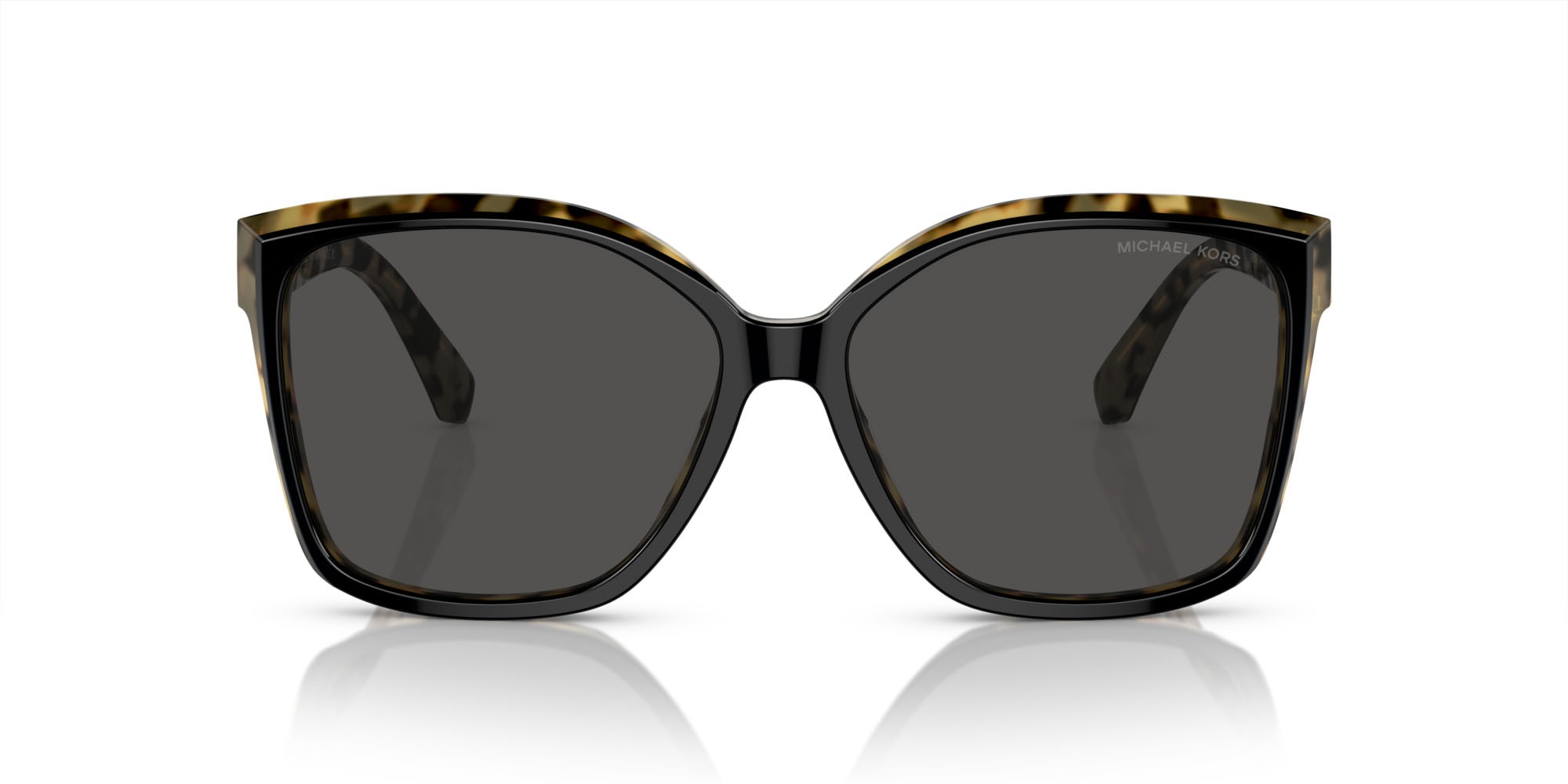 Sonnenbrillen Michael Kors Malia MK 2201 (395087) farbe nero/ambra tartarugato form quadratisch gläser grigio scuro tinta unita