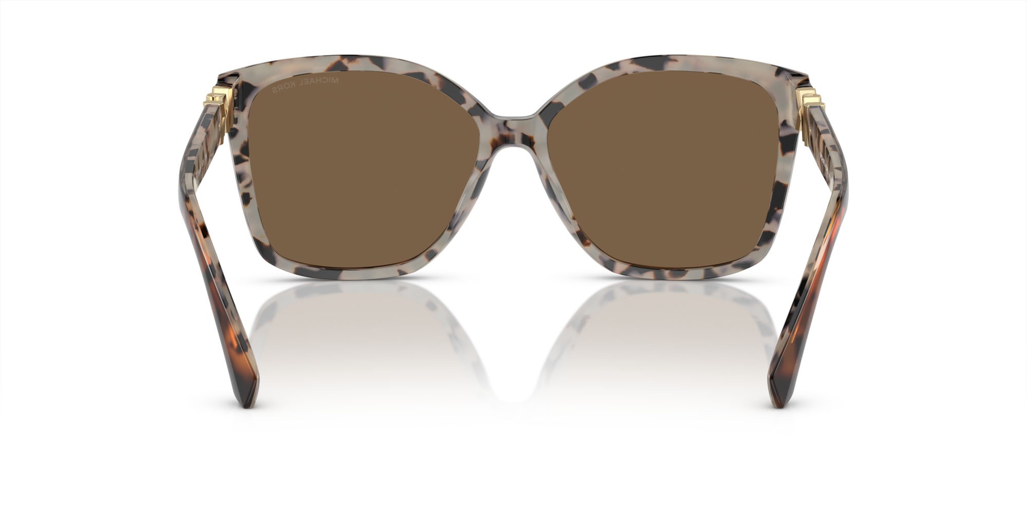 Occhiali da sole Michael Kors Malia MK 2201 (395173) colore scuro tartarugato/panna tartarugato forma quadrato lenti marrone tinta unita