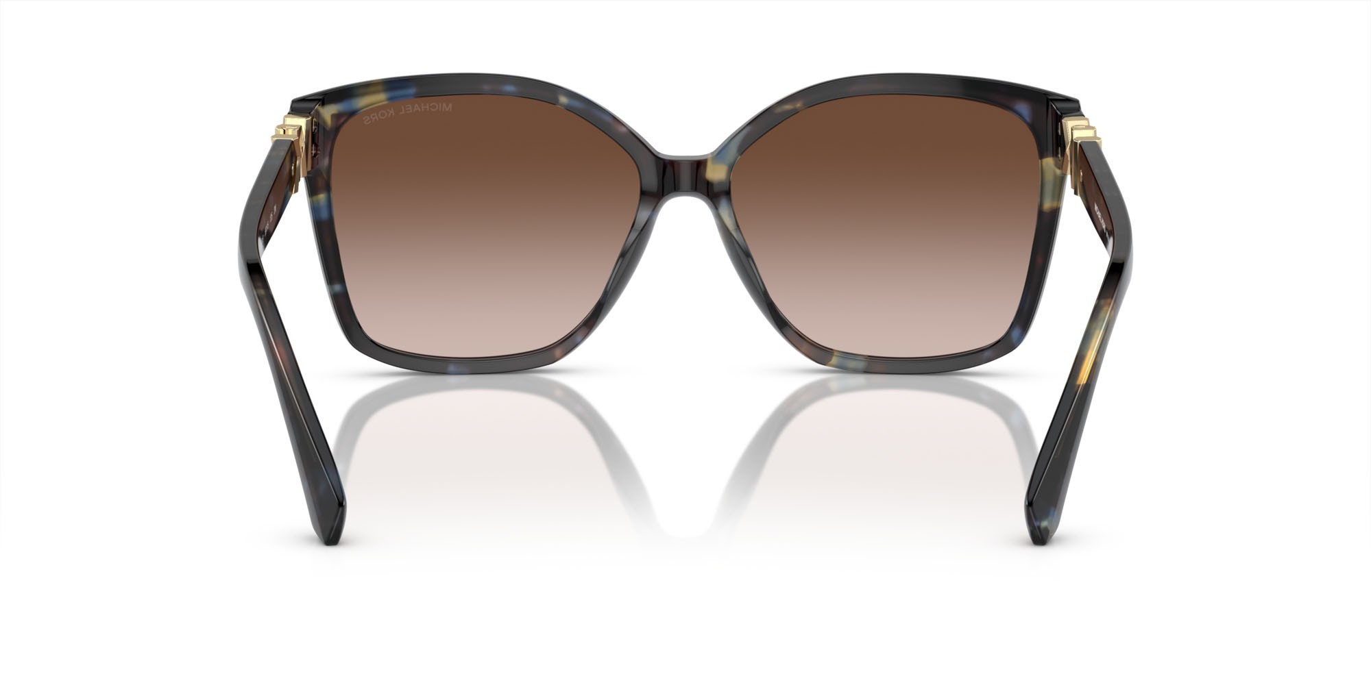 Sonnenbrillen Michael Kors Malia MK 2201 (395213) farbe blu acceso tartarugato form quadratisch gläser marrone sfumato