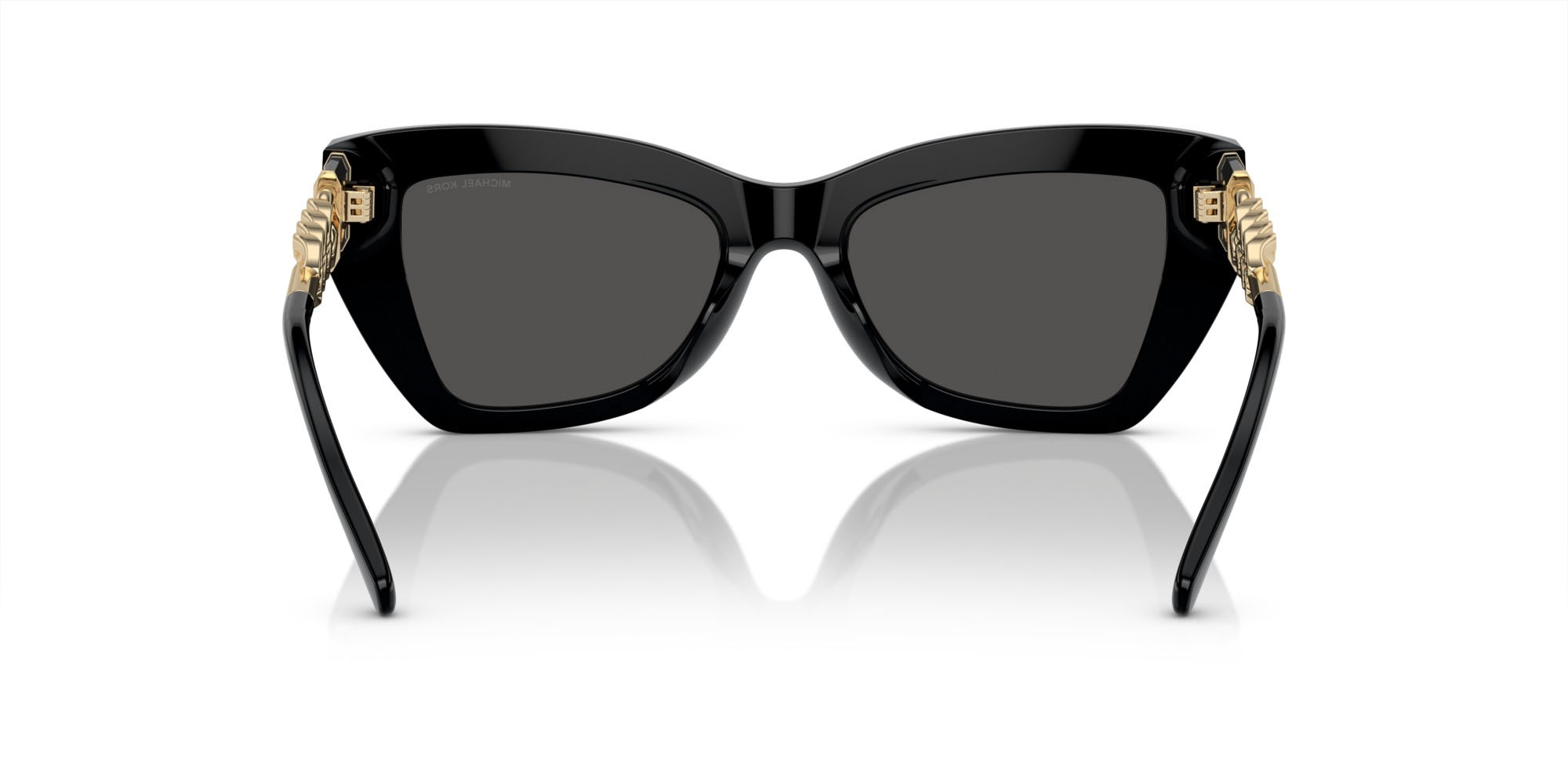 Occhiali da sole Michael Kors Montecito MK 2205 (300587) colore nero forma cat eye lenti grigio scuro tinta unita