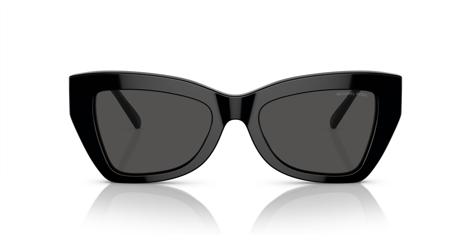 Occhiali da sole Michael Kors Montecito MK 2205 (300587) colore nero forma cat eye lenti grigio scuro tinta unita
