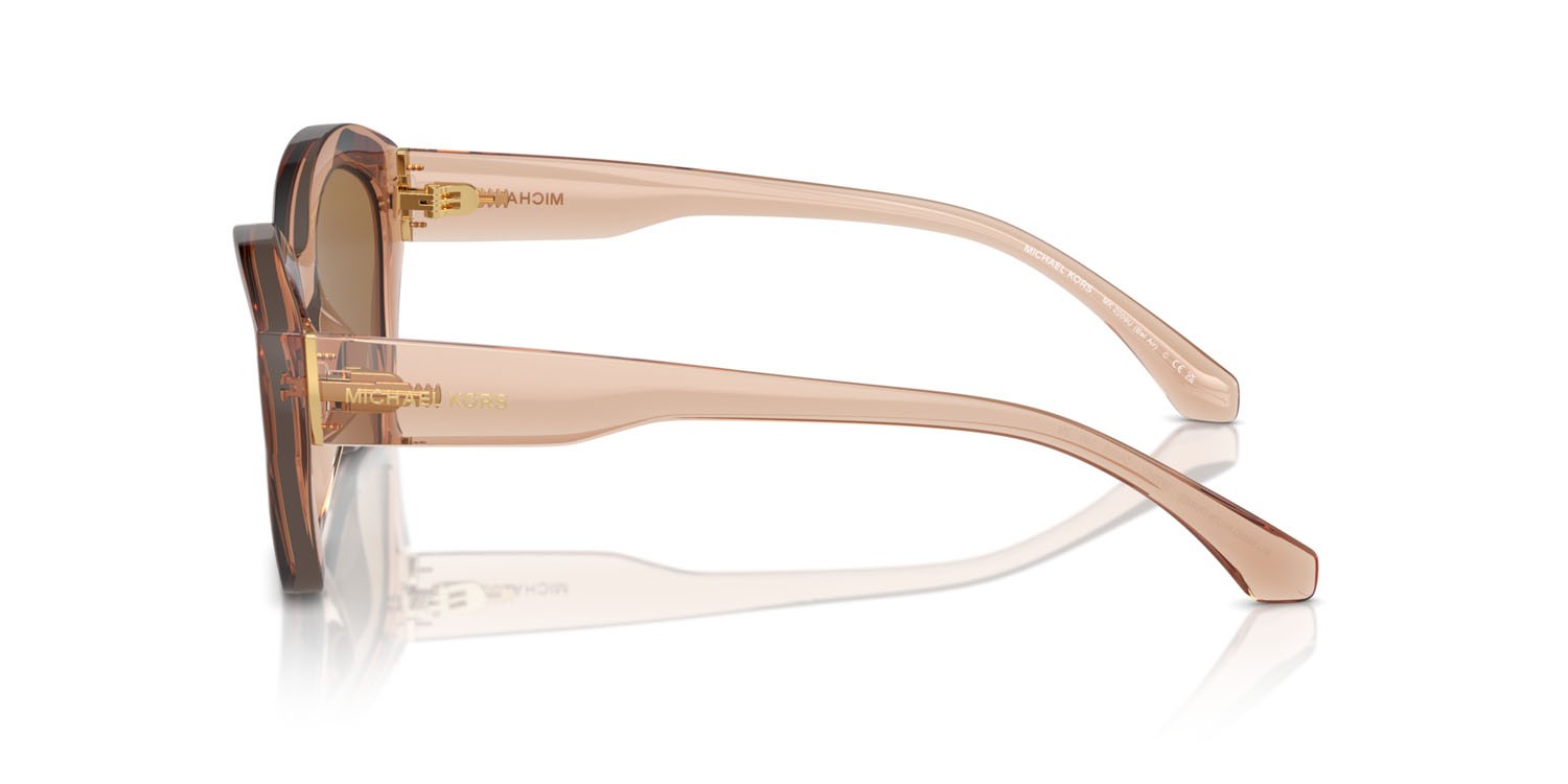 Sunglasses Michael Kors Bel Air MK 2209U (3999/O) color marrone trasparente shape irregular lenses marrone nero