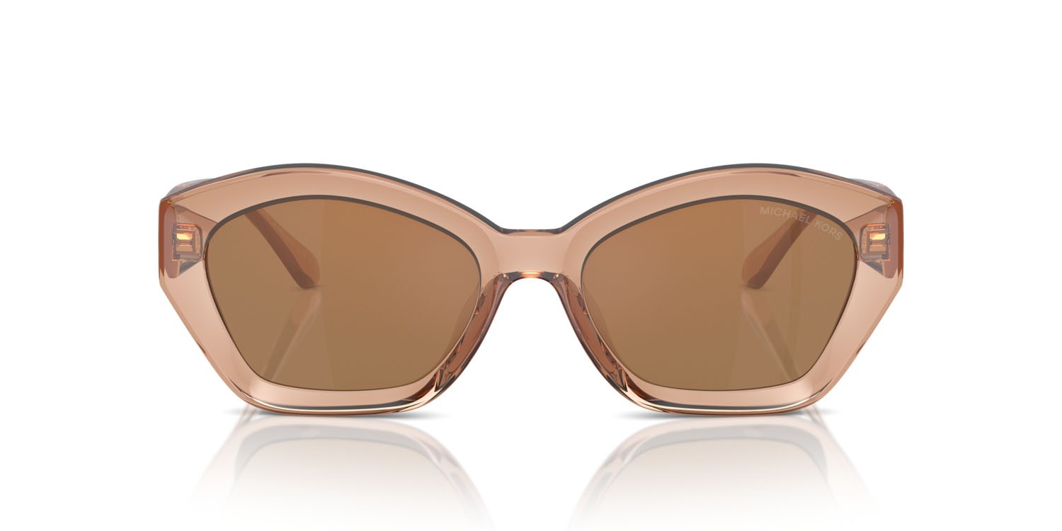 Sunglasses Michael Kors Bel Air MK 2209U (3999/O) color marrone trasparente shape irregular lenses marrone nero