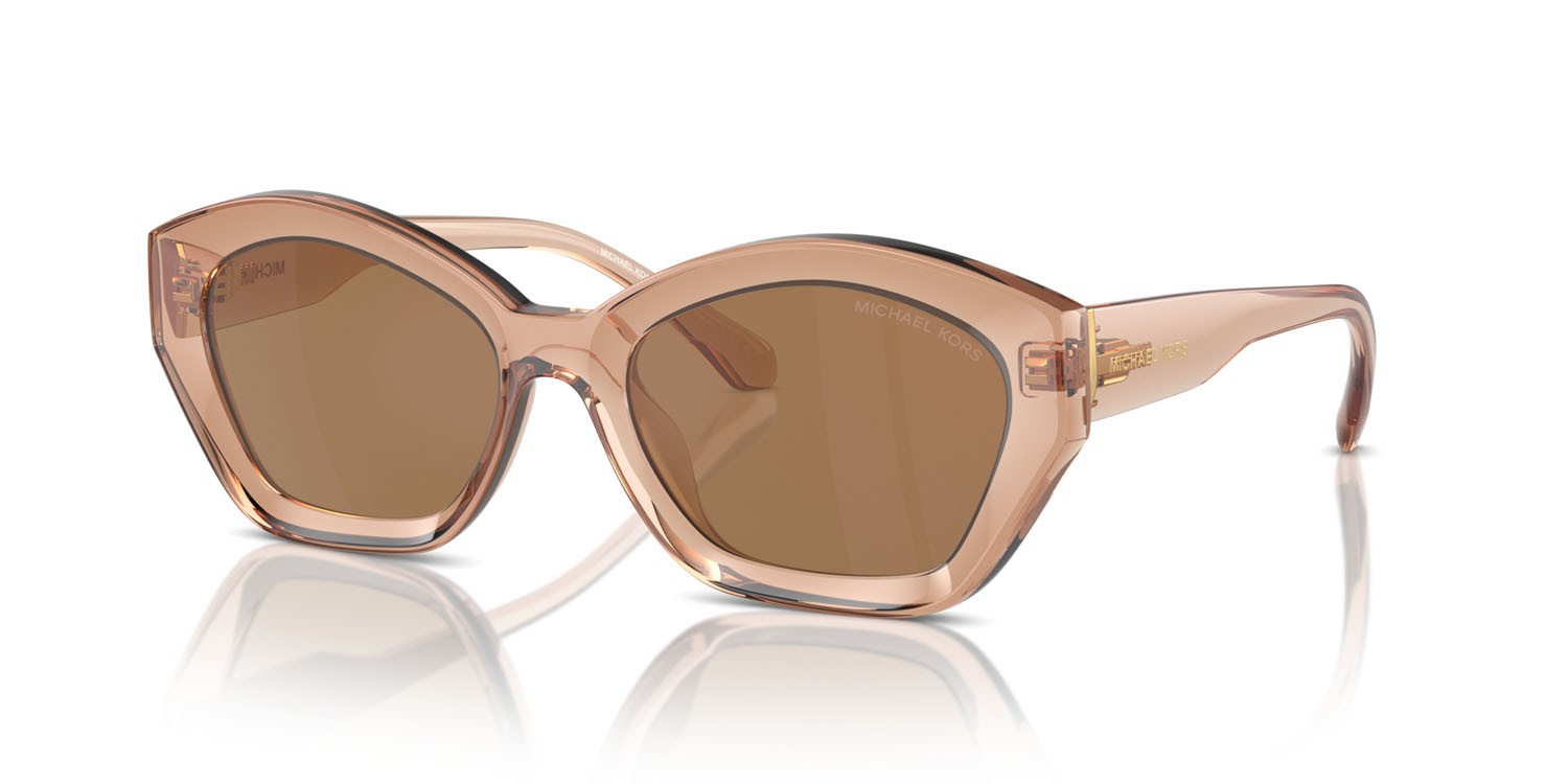 Sunglasses Michael Kors Bel Air MK 2209U (3999/O) color marrone trasparente shape irregular lenses marrone nero
