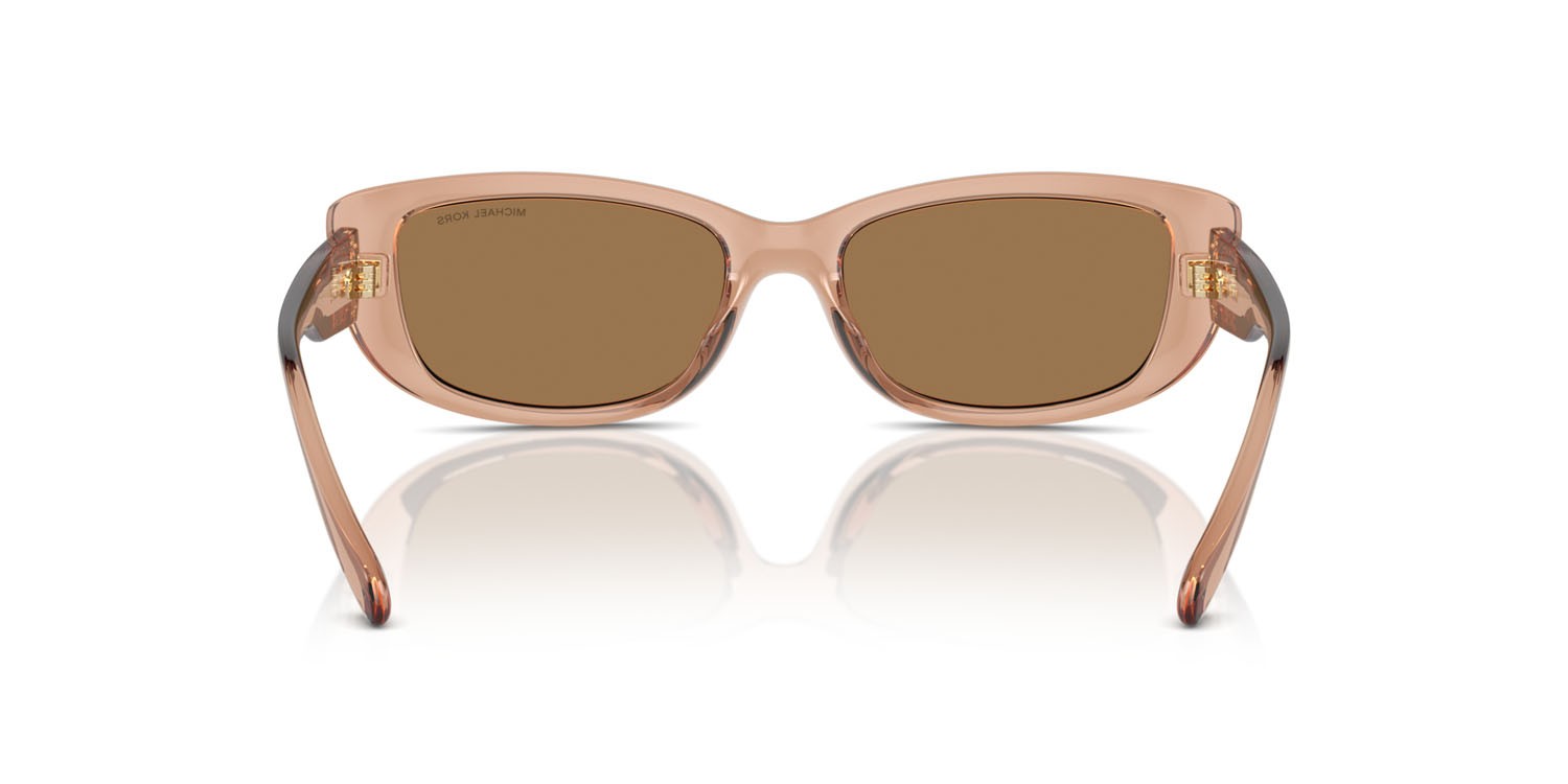 Occhiali da sole Michael Kors Asheville MK 2210U (3999/O) colore marrone trasparente forma rettangolare lenti marrone nero