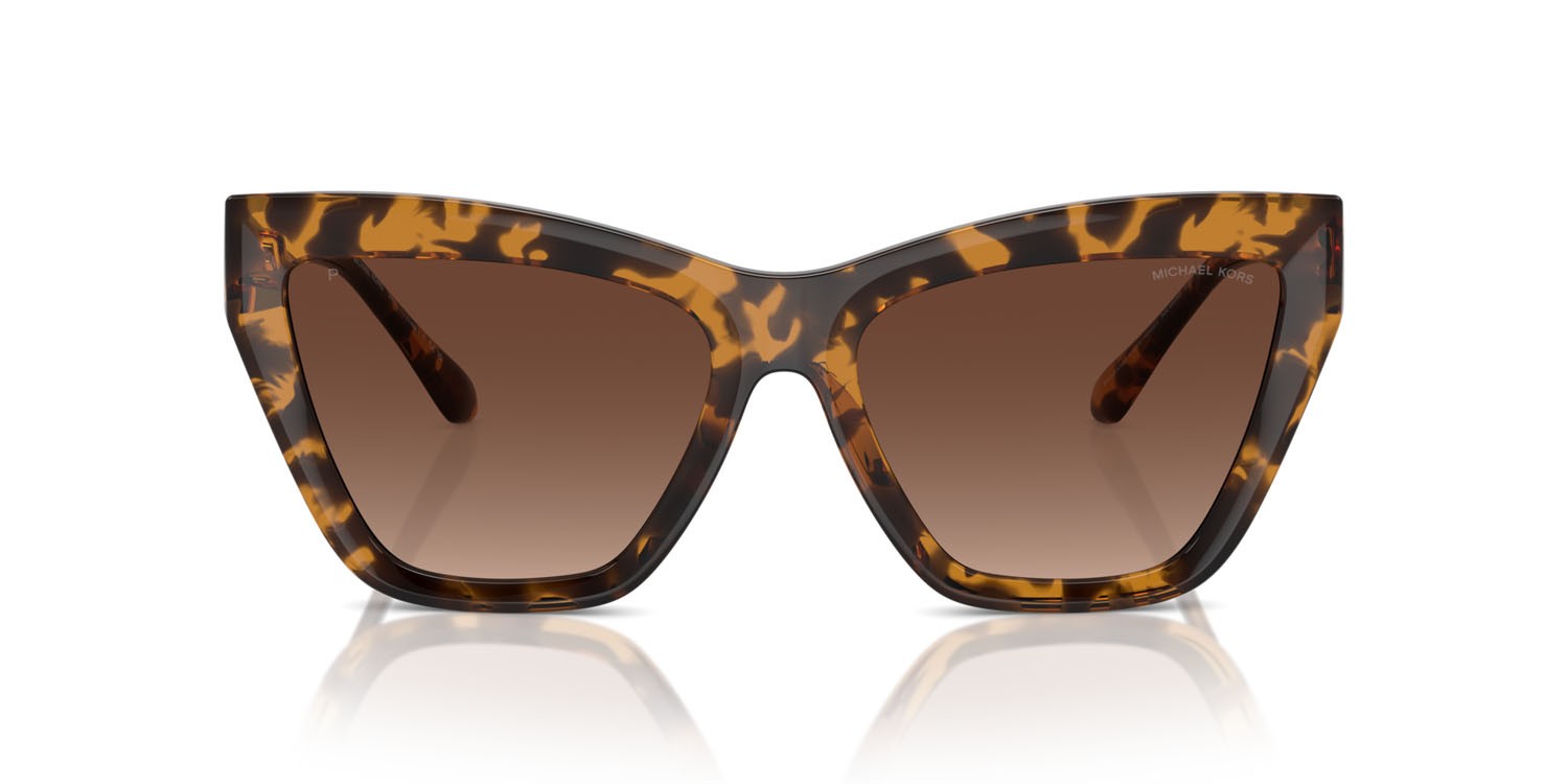 Sunglasses Michael Kors Dubai MK 2211U (3006T5) color tartarugato scuro shape cat eye lenses polarizzata marrone sfumato
