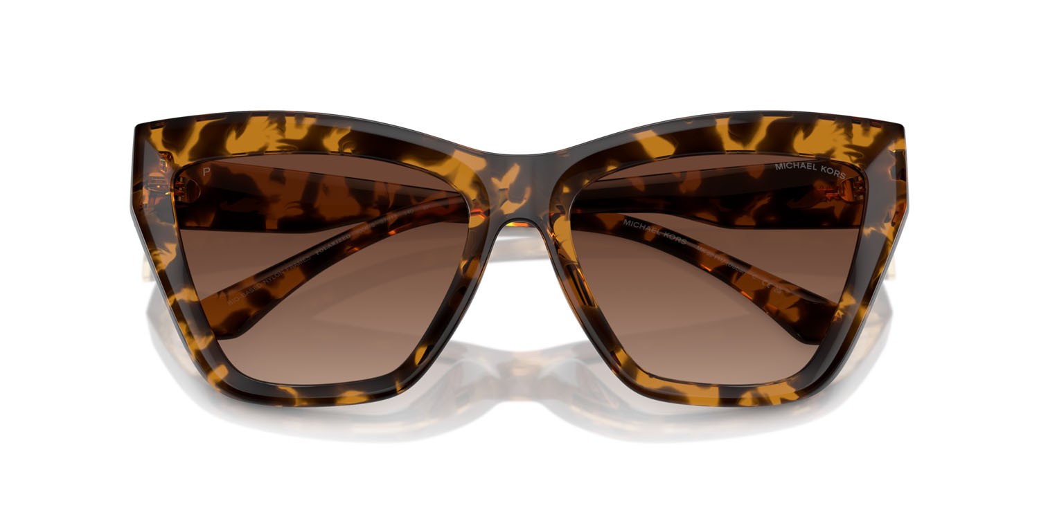 Sunglasses Michael Kors Dubai MK 2211U (3006T5) color tartarugato scuro shape cat eye lenses polarizzata marrone sfumato