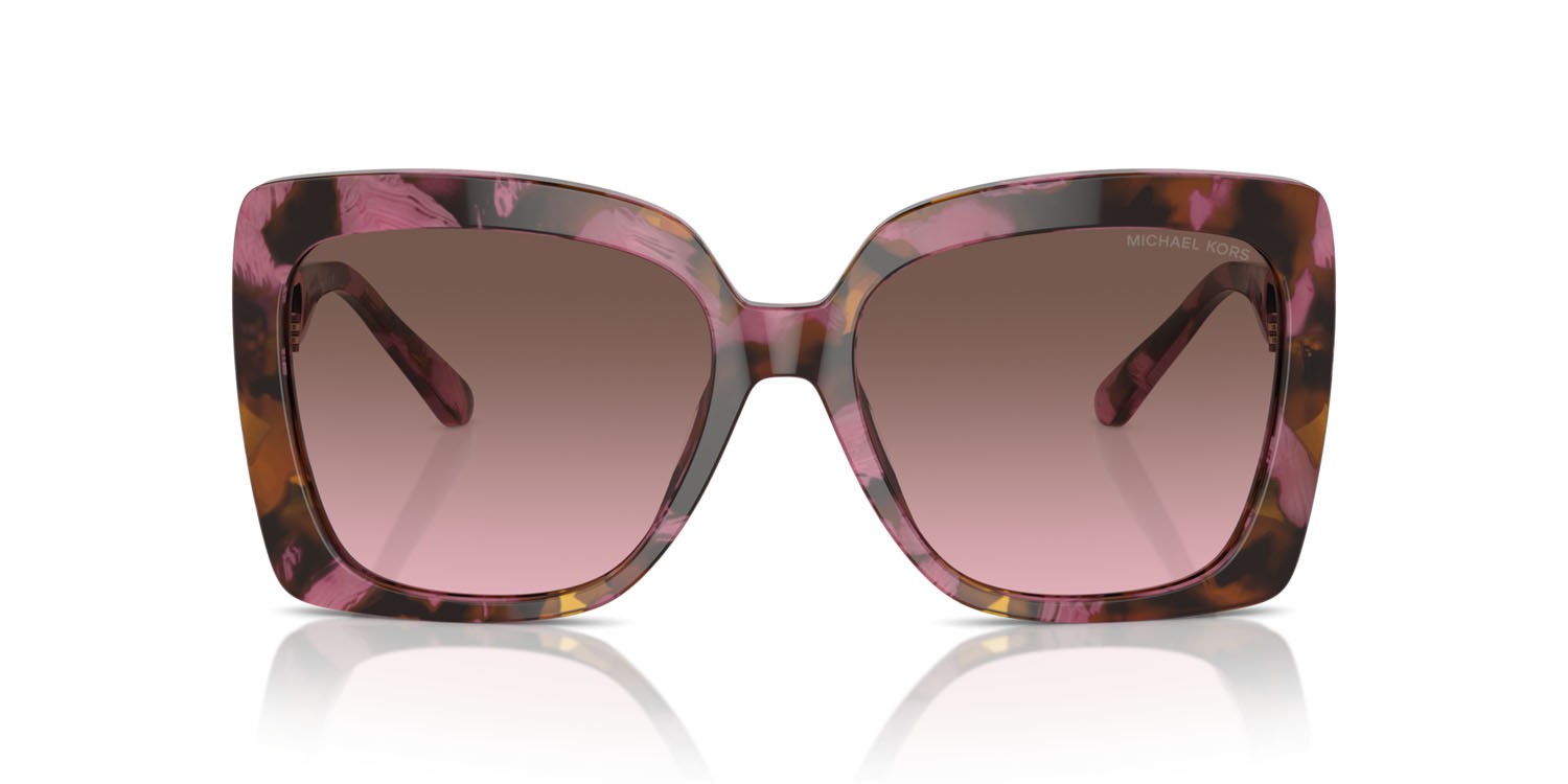 Occhiali da sole Michael Kors Nice MK 2213 (39989T) colore plum graphic tortoise forma quadrato lenti cordovan sfumato