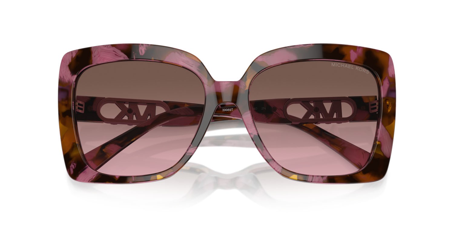 Occhiali da sole Michael Kors Nice MK 2213 (39989T) colore plum graphic tortoise forma quadrato lenti cordovan sfumato